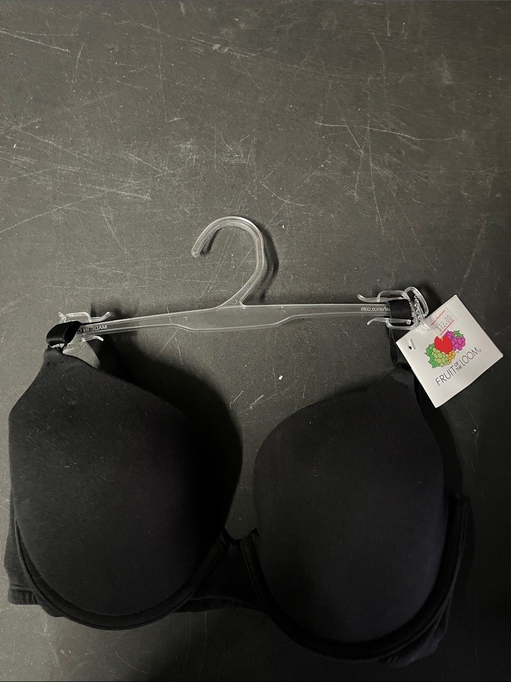 Fruit of the Loom Black Smooth T-Shirt Bra